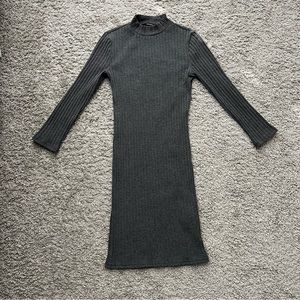 Charcoal grey bodycon dress